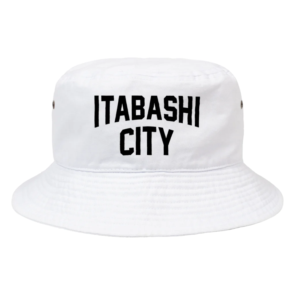 JIMOTOE Wear Local Japanの板橋区 ITABASHI CITY ロゴブラック Bucket Hat