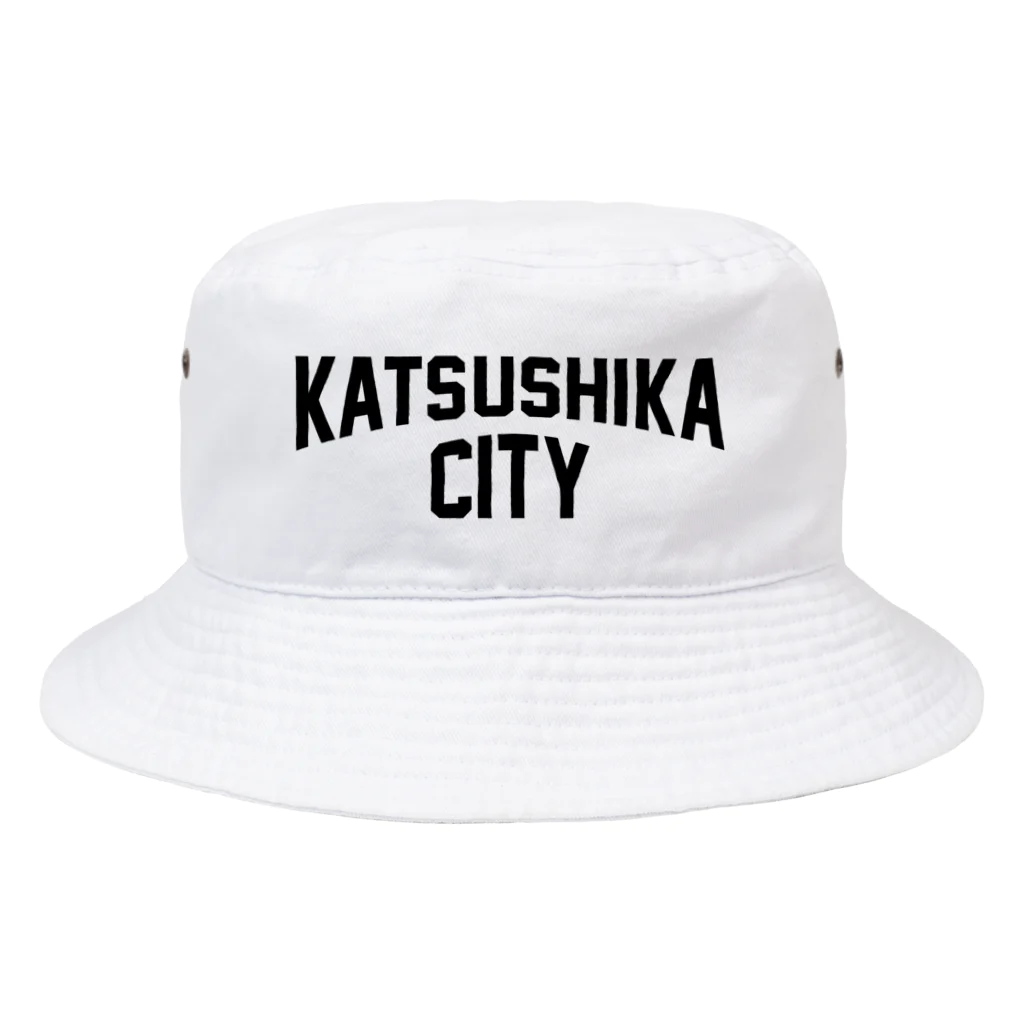 JIMOTOE Wear Local Japanの葛飾区 KATSUSHIKA CITY ロゴブラック Bucket Hat