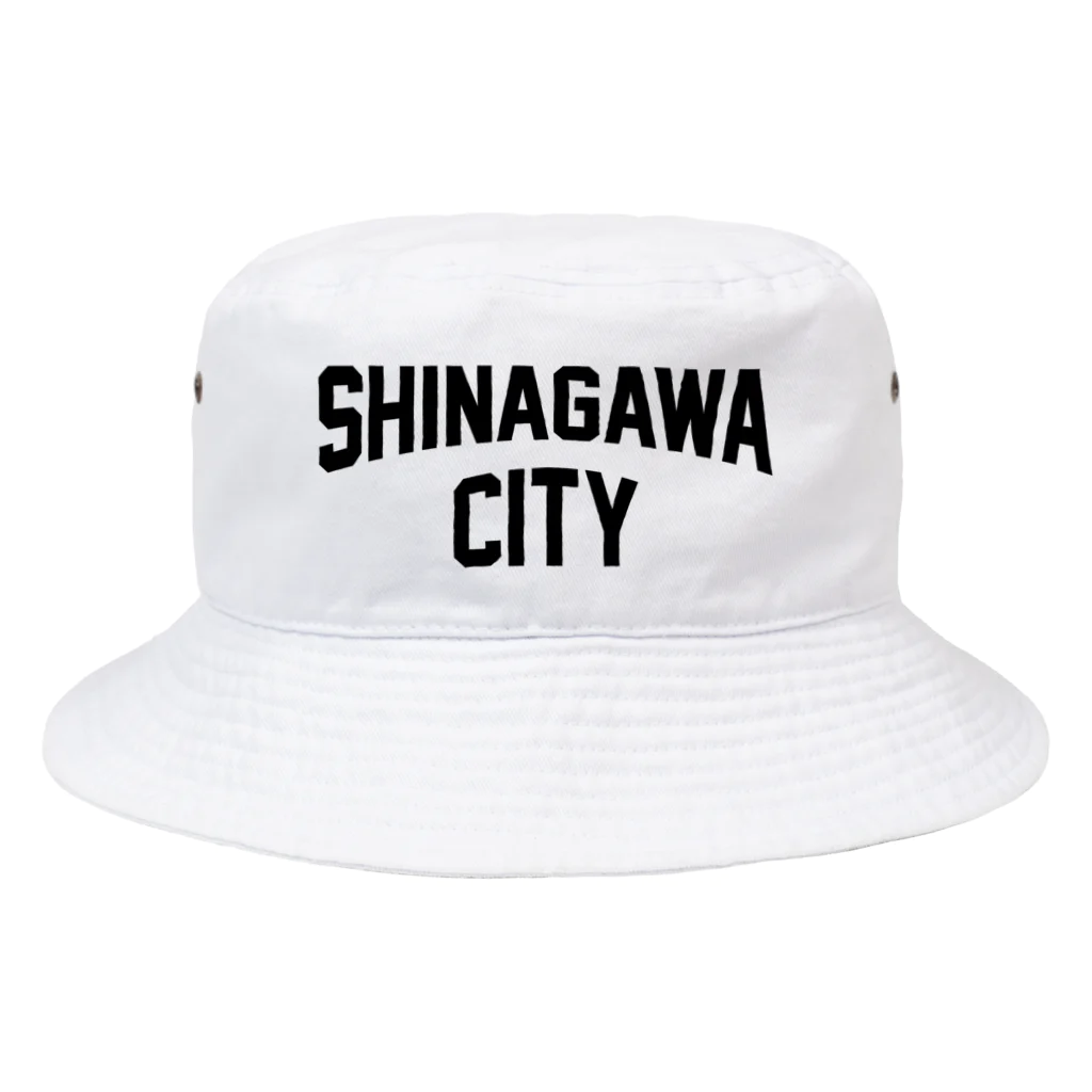 JIMOTOE Wear Local Japanの品川区 SHINAGAWA CITY ロゴブラック Bucket Hat