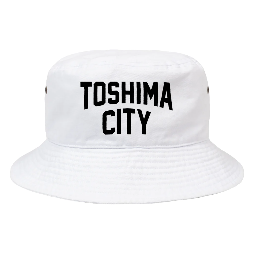 JIMOTO Wear Local Japanの豊島区 TOSHIMA CITY ロゴブラック バケットハット