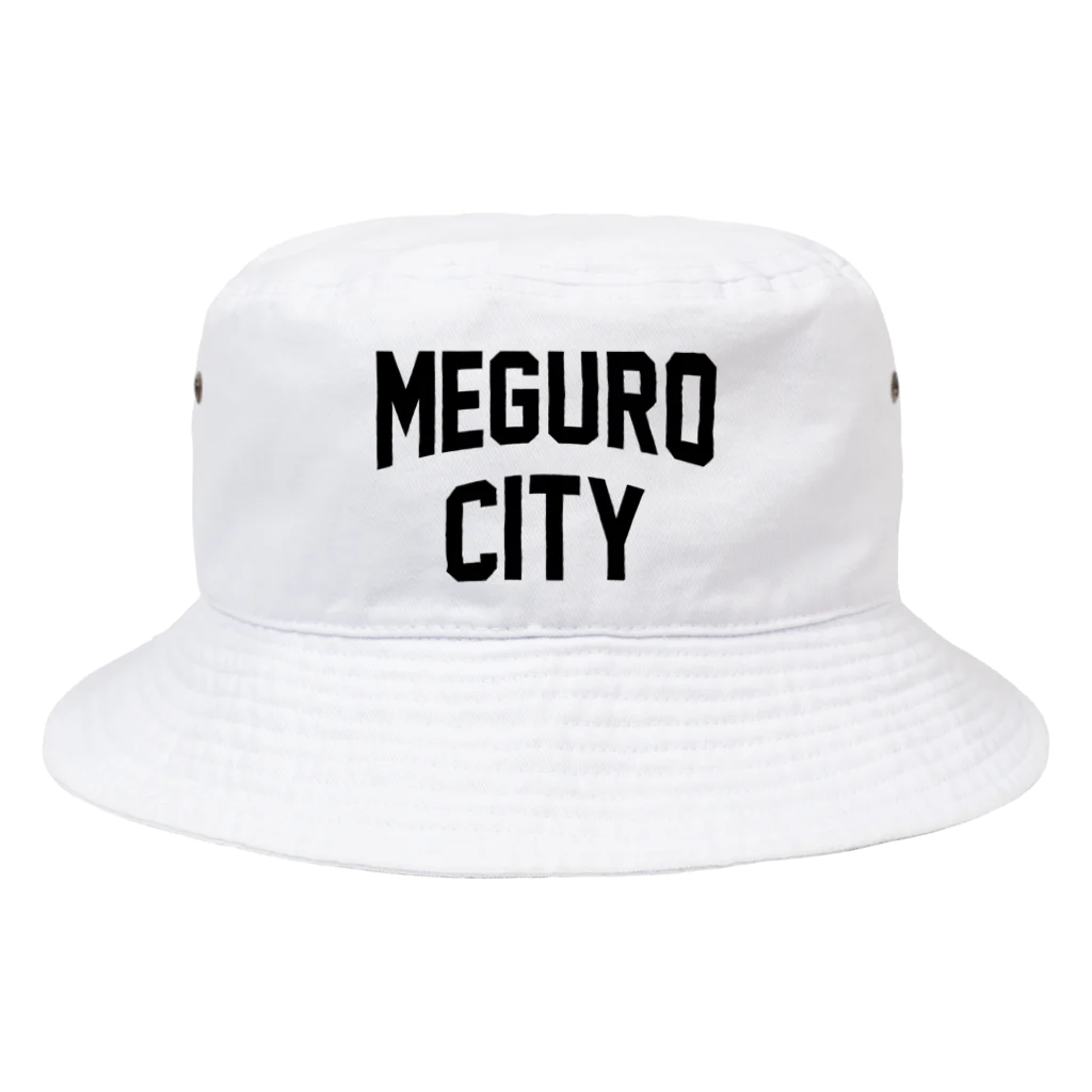 JIMOTOE Wear Local Japanの目黒区 MEGURO CITY ロゴブラック Bucket Hat