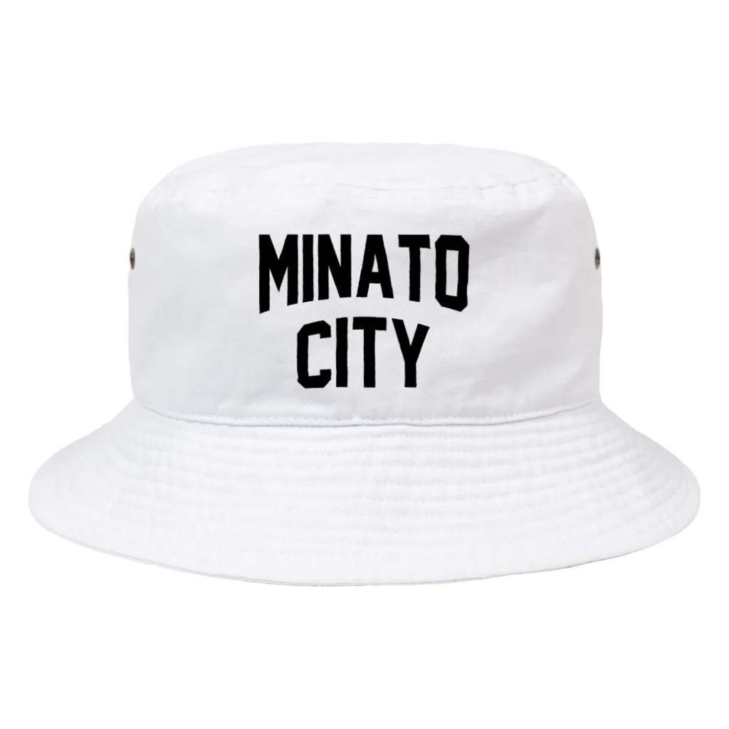 JIMOTO Wear Local Japanの港区 MINATO CITY ロゴブラック バケットハット