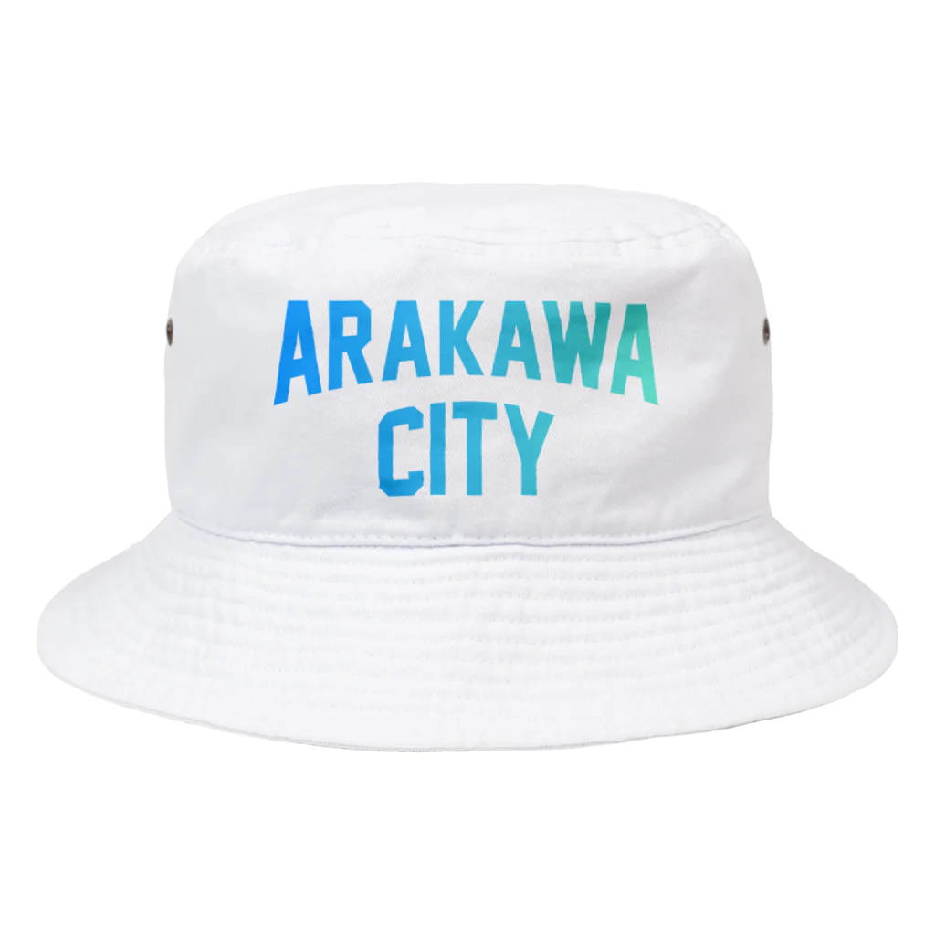 JIMOTOE Wear Local Japanの荒川区 ARAKAWA WARD ロゴブルー Bucket Hat