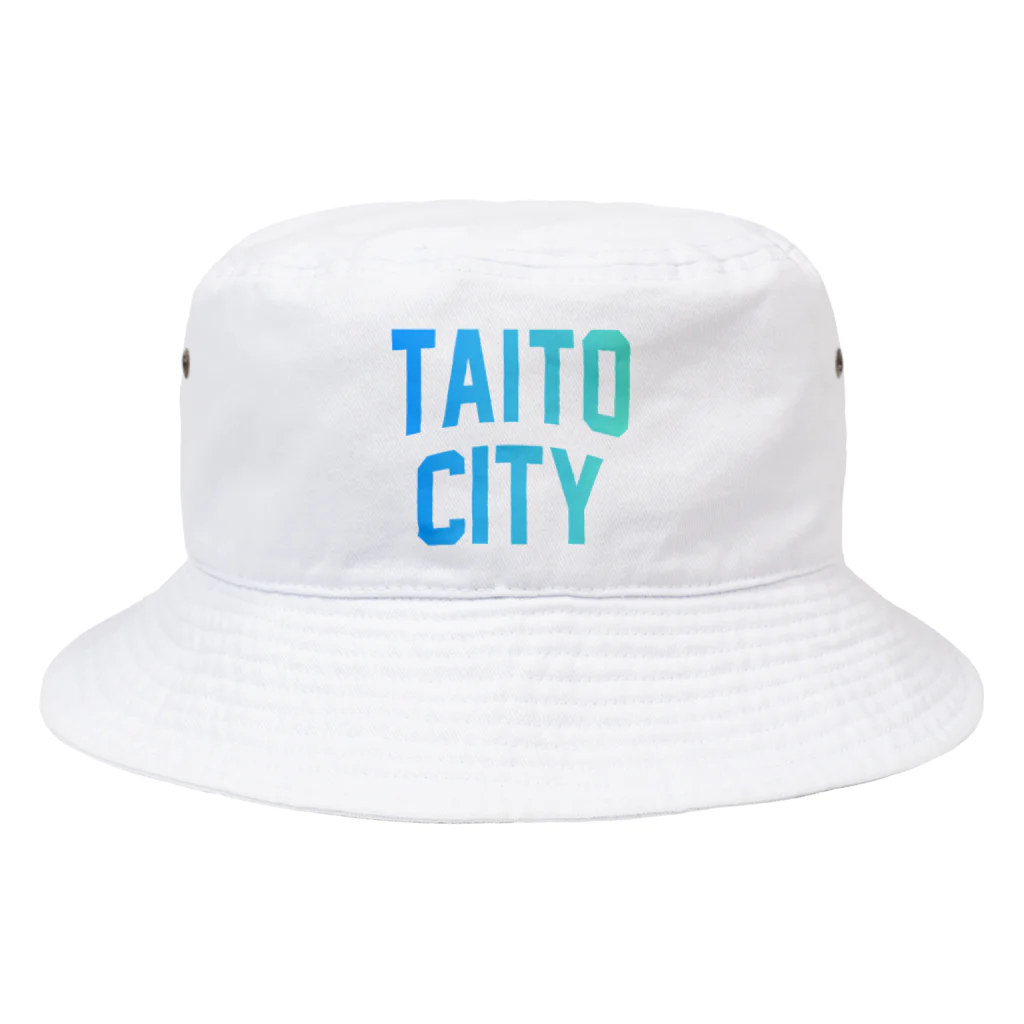 JIMOTO Wear Local Japanの台東区 TAITO WARD ロゴブルー Bucket Hat