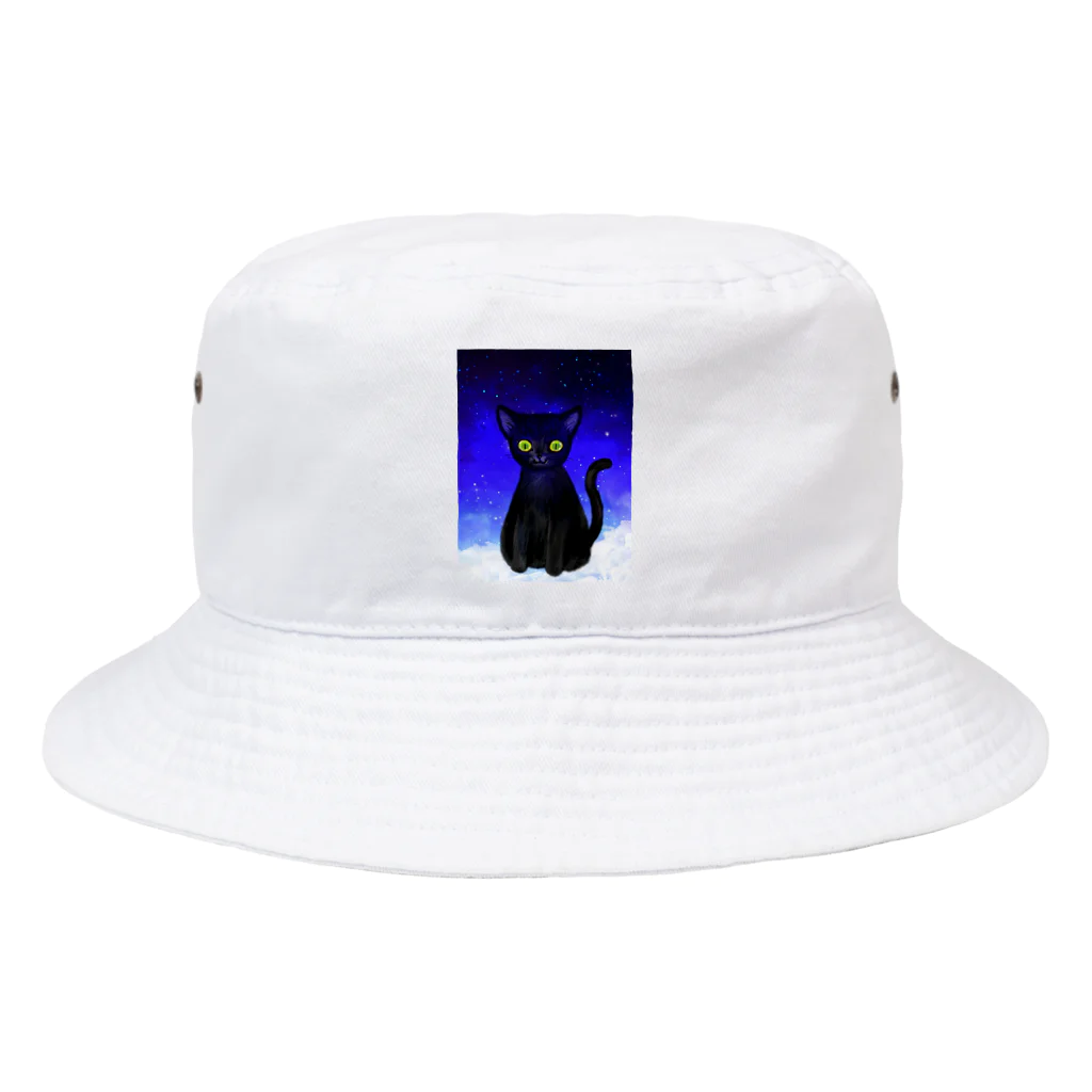 ANIMAL WORLDの黒猫ちゃん Bucket Hat