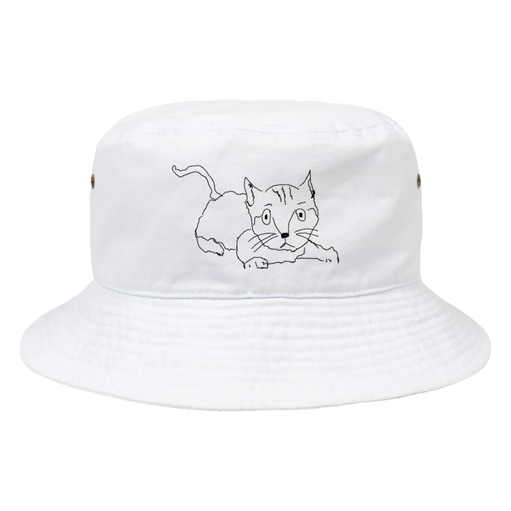 yuu2510jpのシュール猫 Bucket Hat