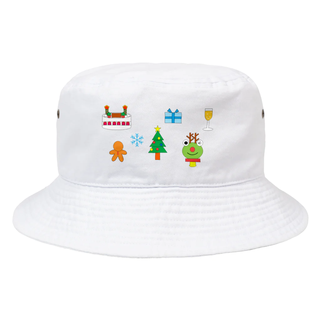 🐸かえるさんと仲間たち🐸のかえるさんのクリスマスA Bucket Hat