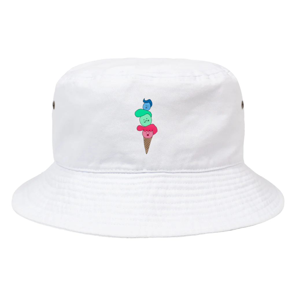 ゆいまーるShopのリーゼント親子のアイスクリーム Bucket Hat