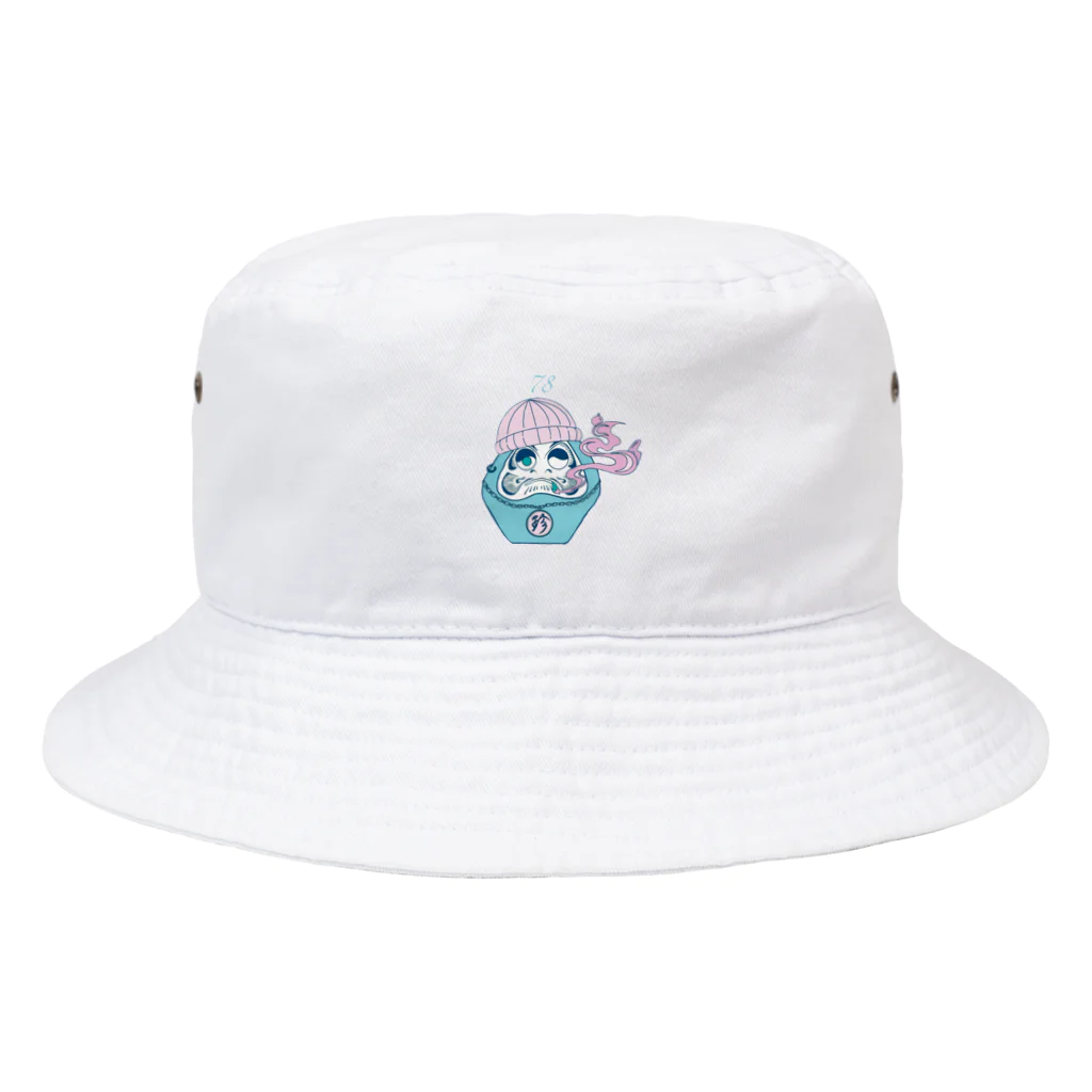 crazy popの だるま78Blue Bucket Hat