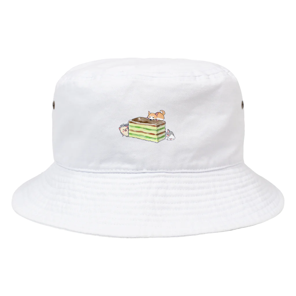 浅山しおん（ハリネズミのソフィー）のオリジナル　ハリネズミのソフィー、３色ケーキを食べる。 Bucket Hat