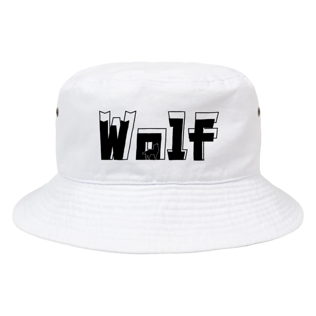 WolfのLOGO Bucket Hat