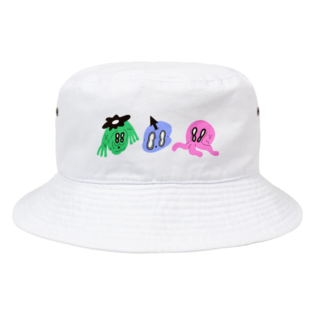 NZM110すずりやさんの謎のモンスター3体 Bucket Hat