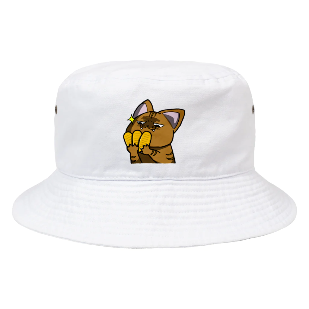 思う屋の価値の分かる猫 Bucket Hat