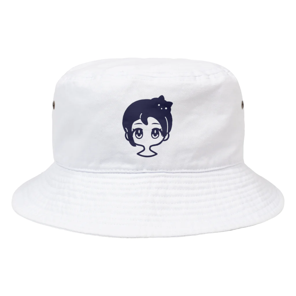 AI作家さむねこの作品集のクロネコアタマ Bucket Hat