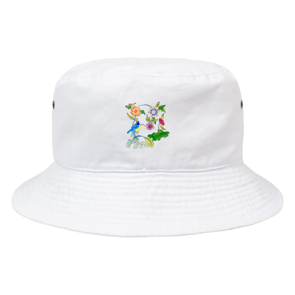 leap flower.の民画・花鳥図 Bucket Hat