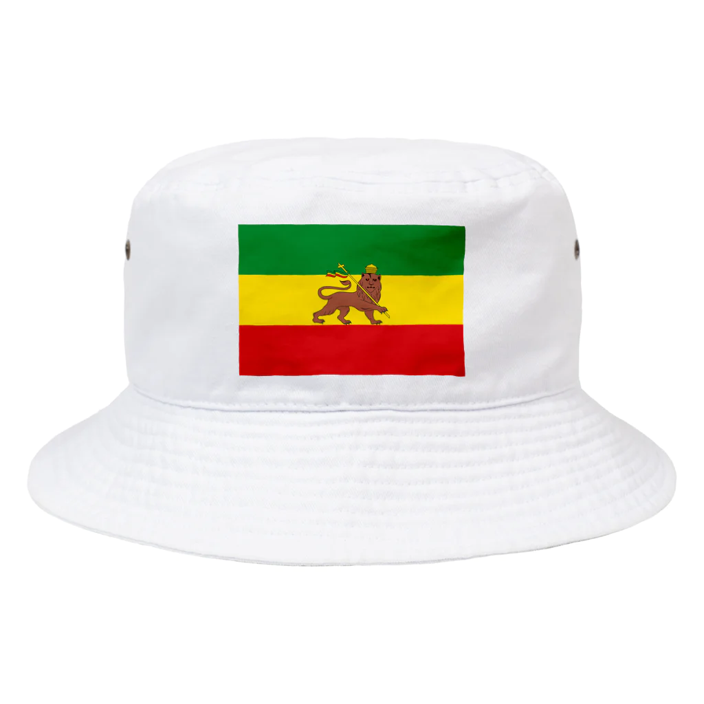 DRIPPEDのRASTAFARI LION FLAG-エチオピア帝国の国旗- Tシャツ バケットハット