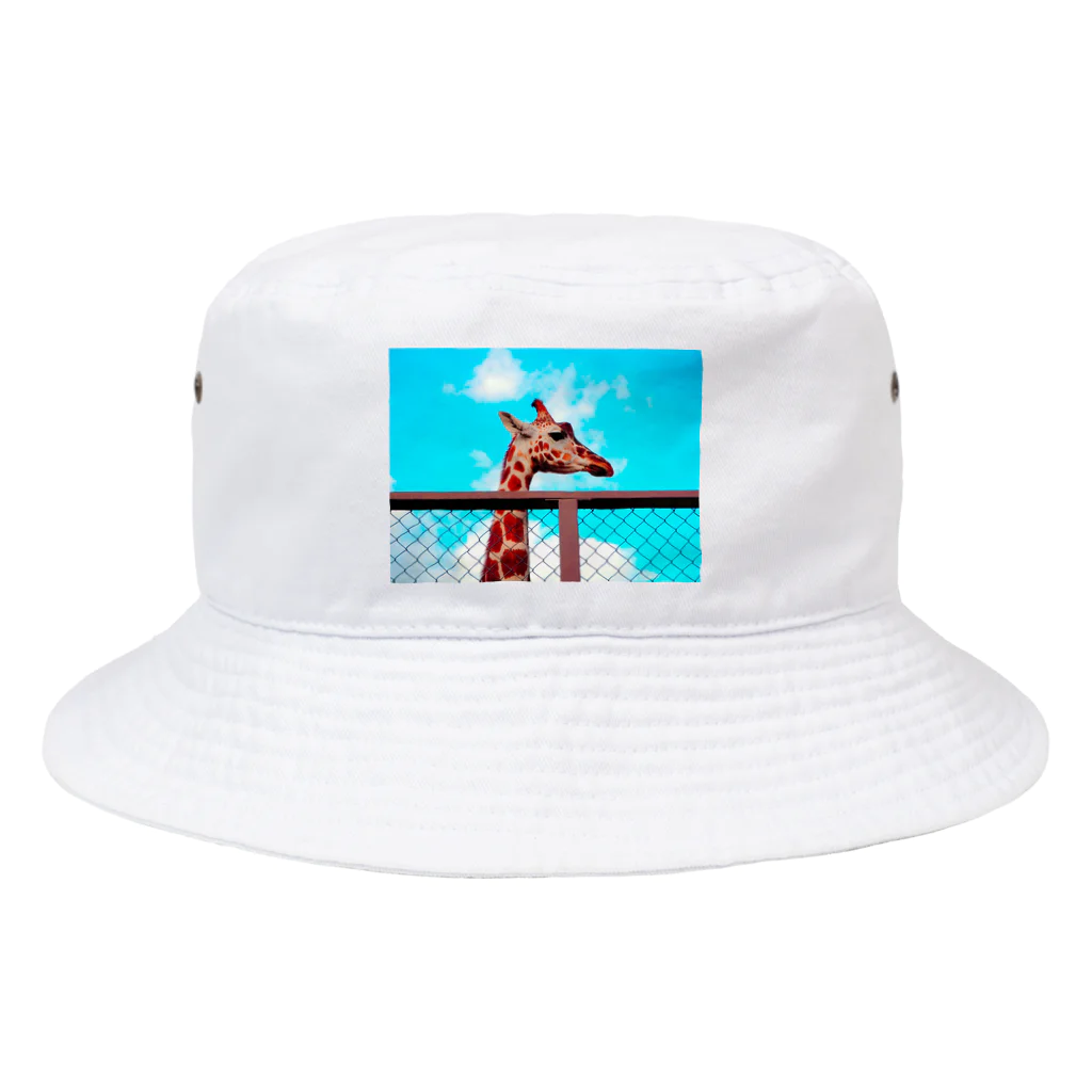 くねくねの青空ときりん Bucket Hat