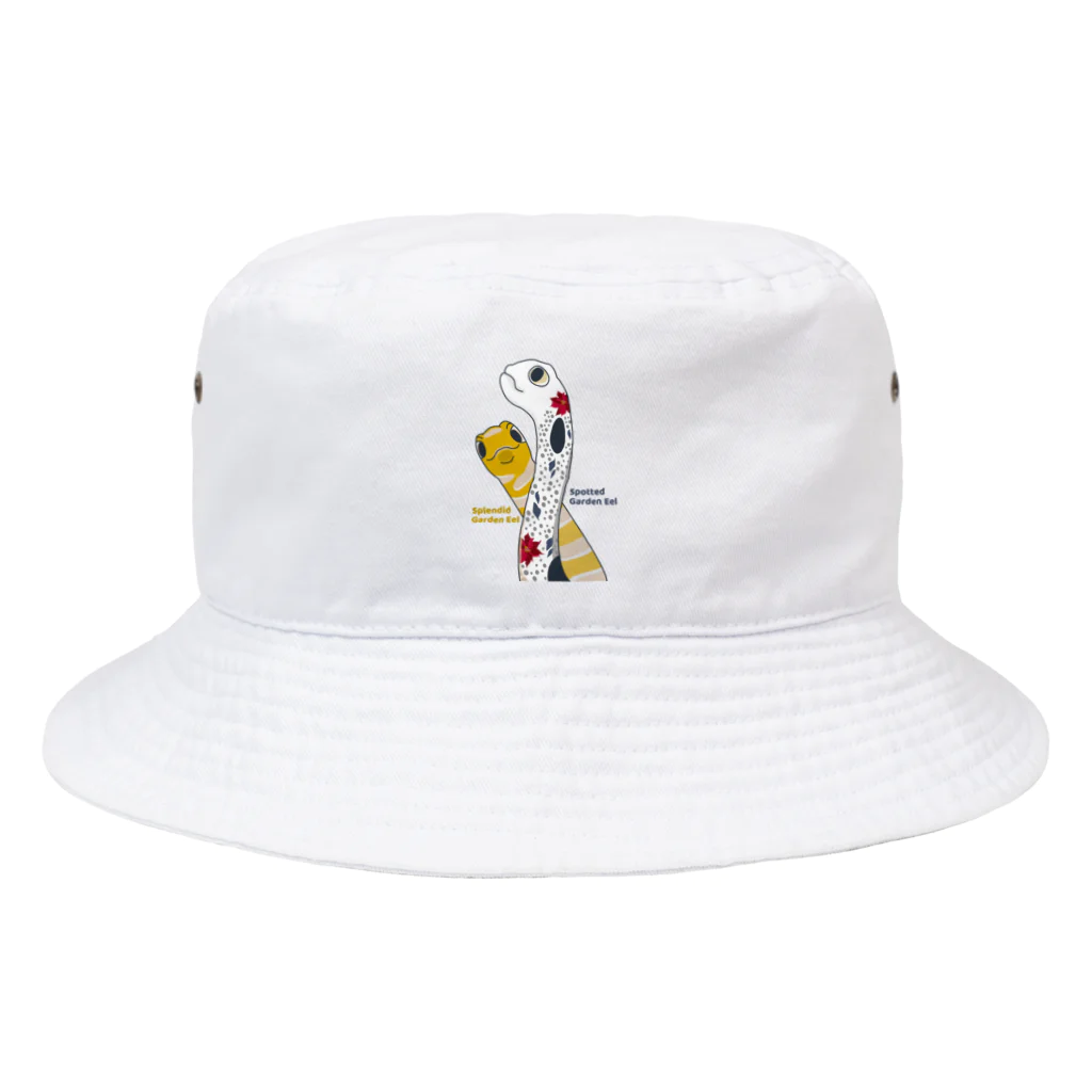 Kinkadesign うみのいきものカワイイShopのチンアナゴニシキアナゴ2020 Bucket Hat