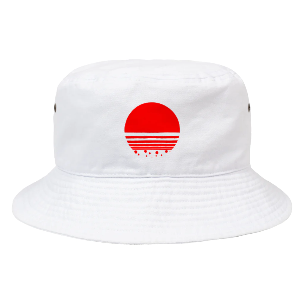 tekisuto shopの赤丸しゅわわ君 Bucket Hat