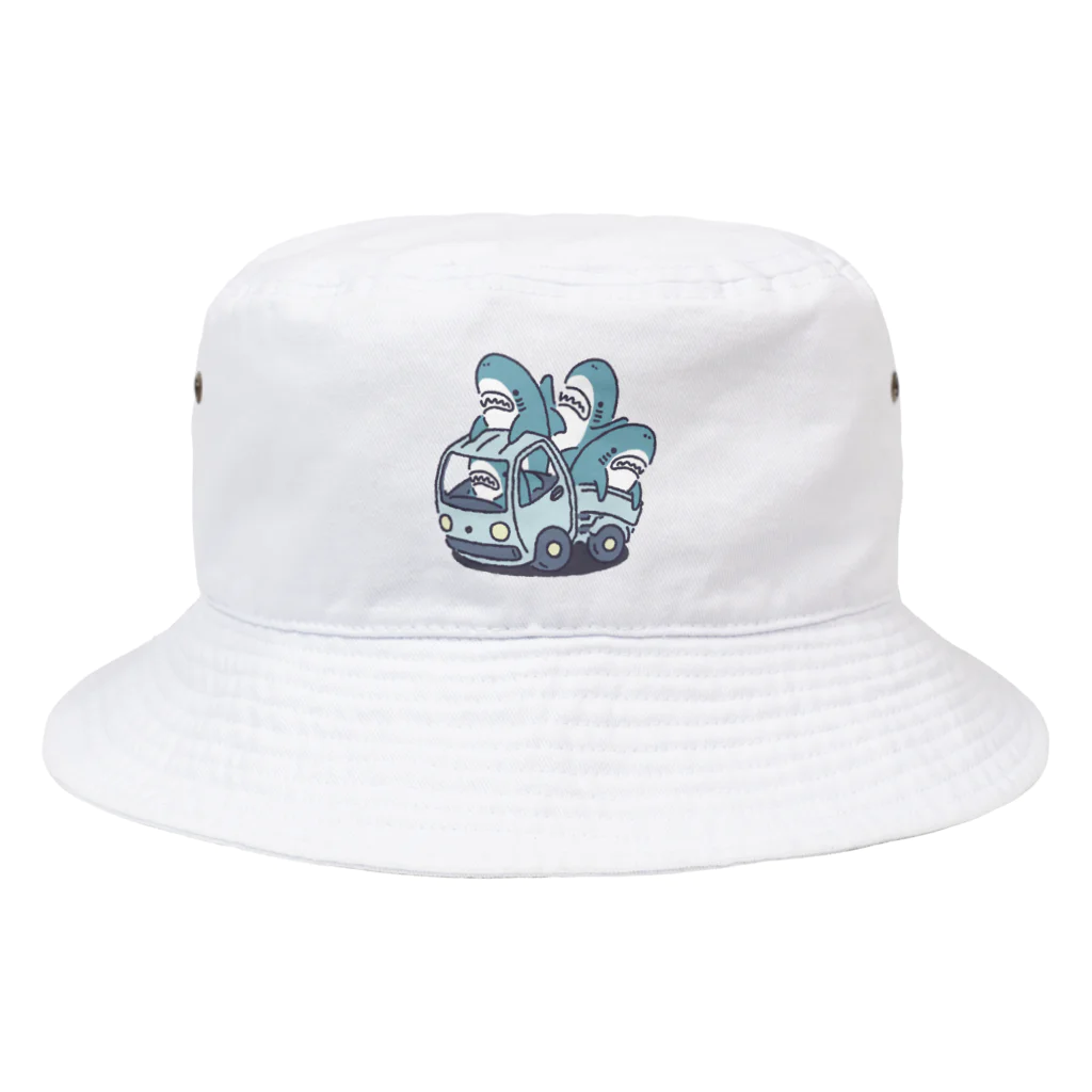 サメ わりとおもいのサメがたくさんトラックに Bucket Hat