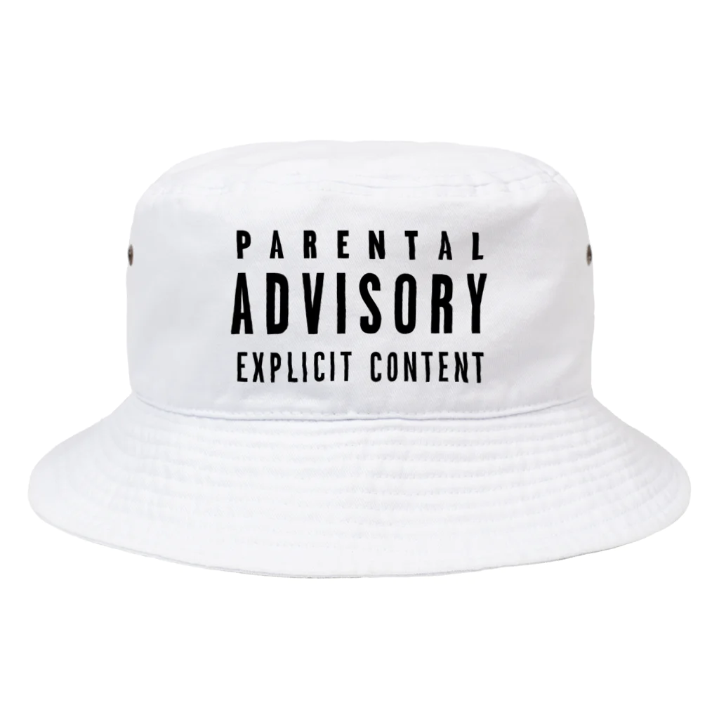 DRIPPEDのPARENTAL ADVISORY-ペアレンタル アドバイザリー-文字のみロゴTシャツ バケットハット