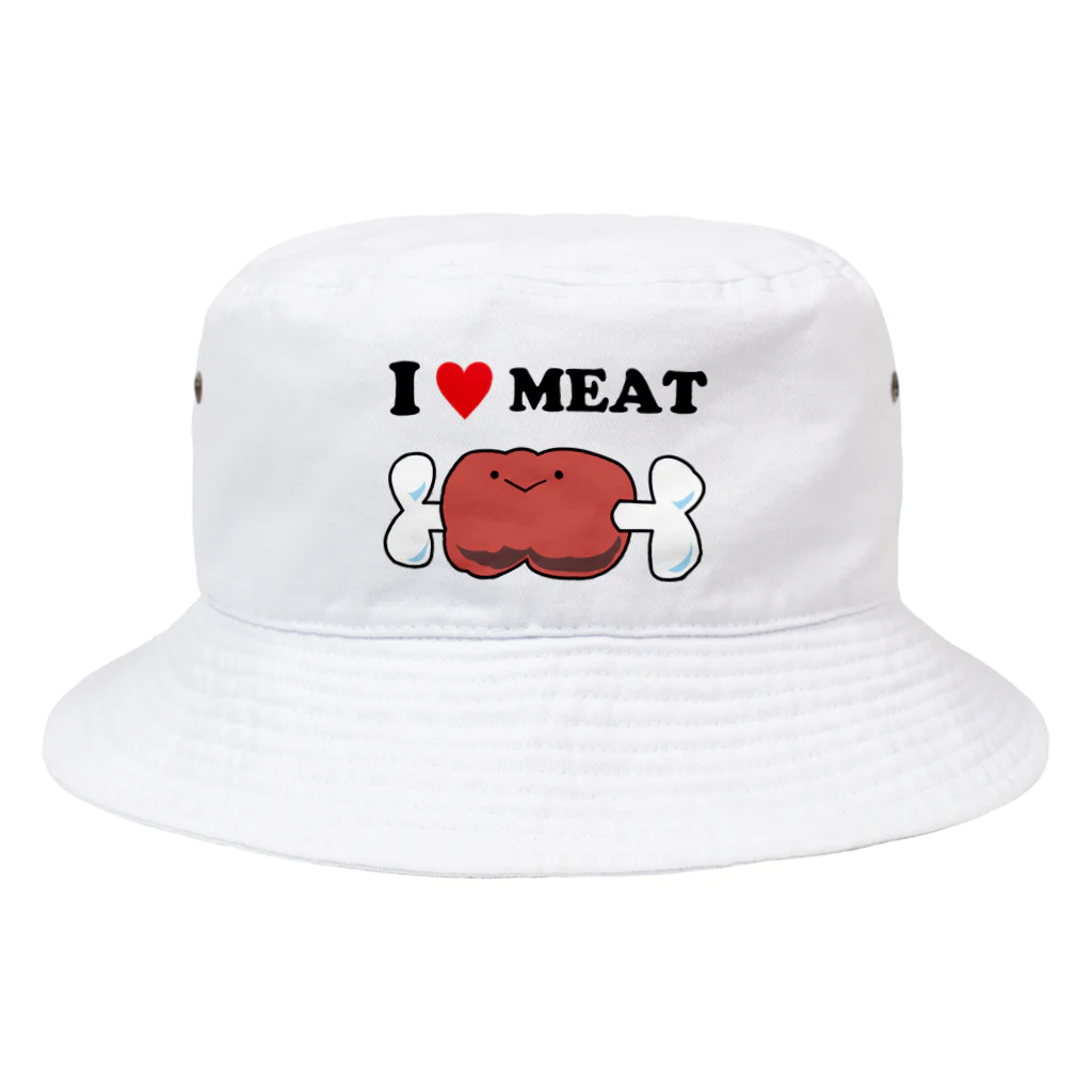 ゴロニャーのダサT屋さんのアイラブミート #肉の日 Bucket Hat