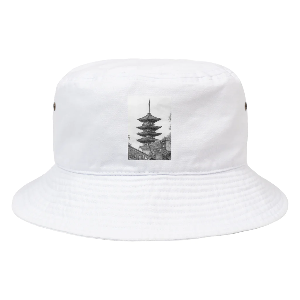 ヤマムーの八坂の塔 Bucket Hat