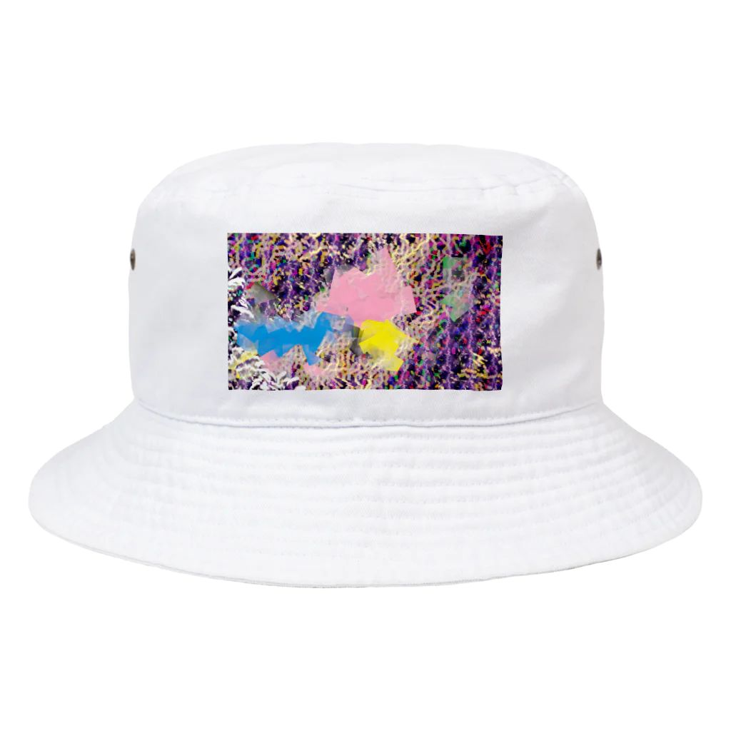 水草のキュビズム猫マン Bucket Hat