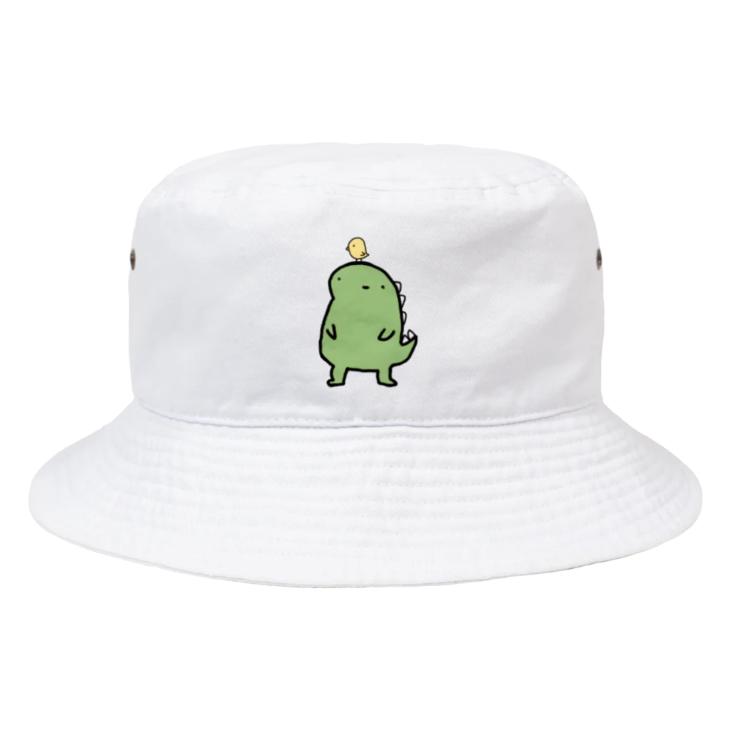 恐竜くんとひよこちゃん。の恐竜くんとひよこちゃん Bucket Hat