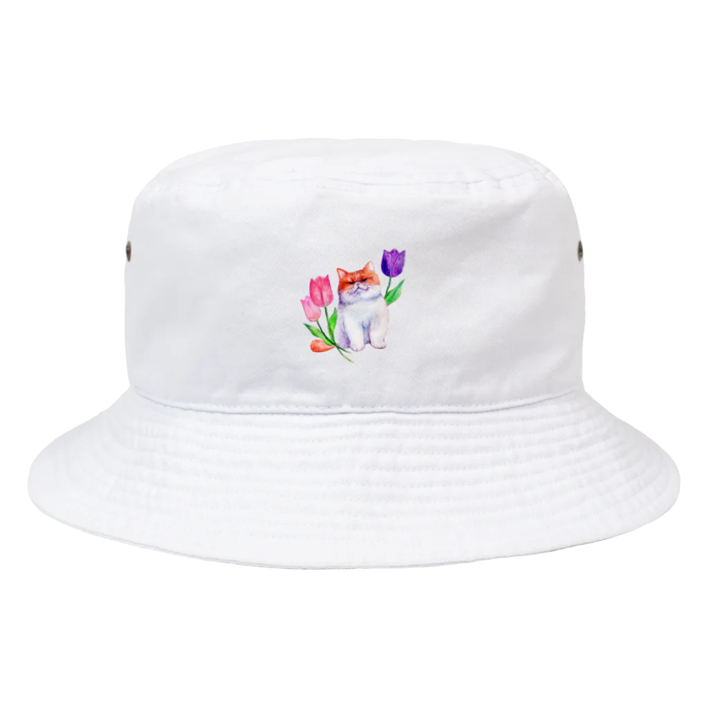 のここのチューリップ Bucket Hat