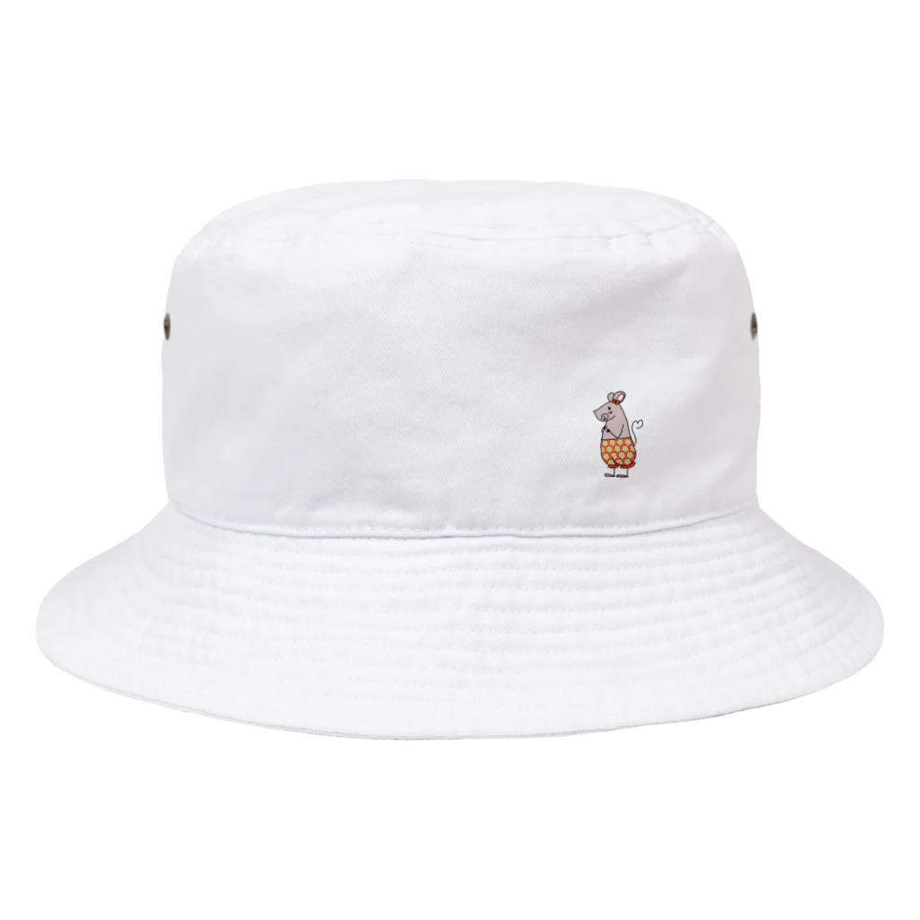 くろねずみのファンシーラット三兄弟(もーやん) Bucket Hat