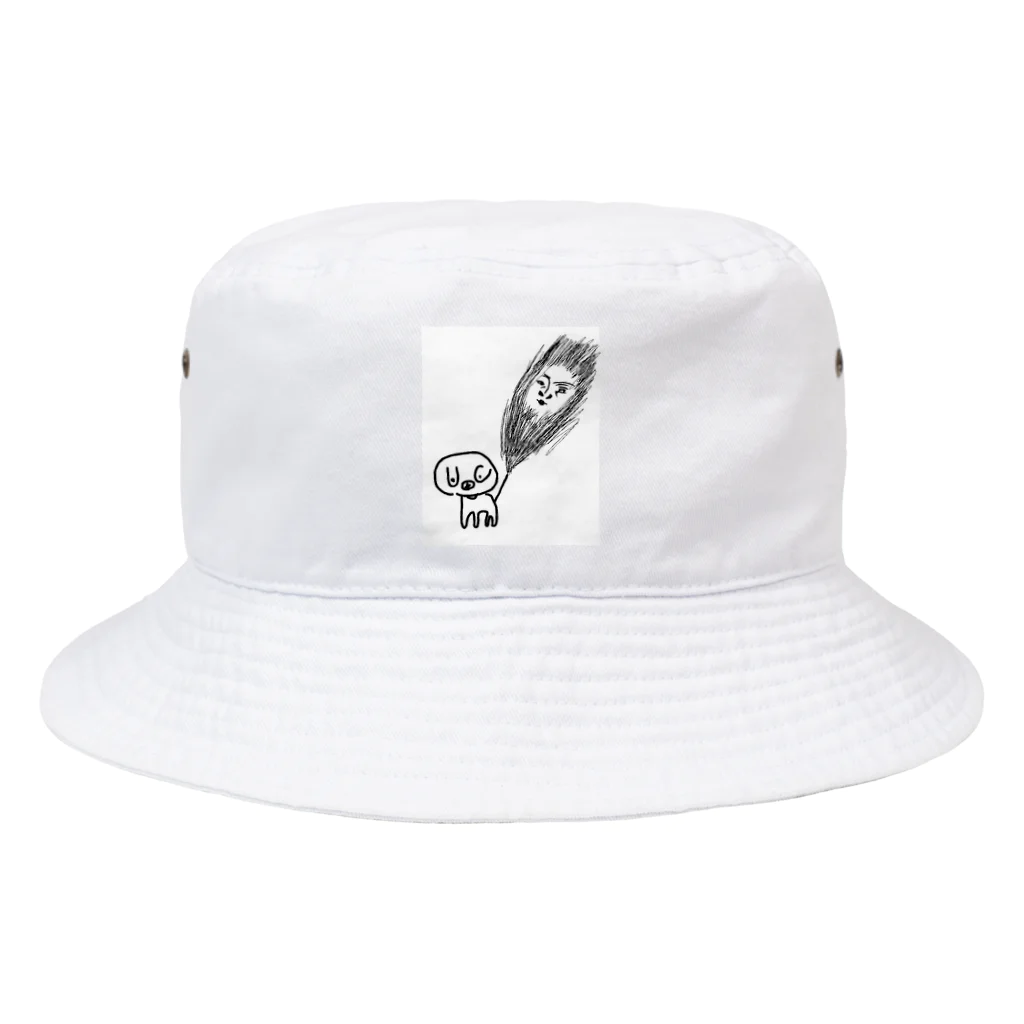 白水とっぽの感情を殺して描いた犬くん Bucket Hat