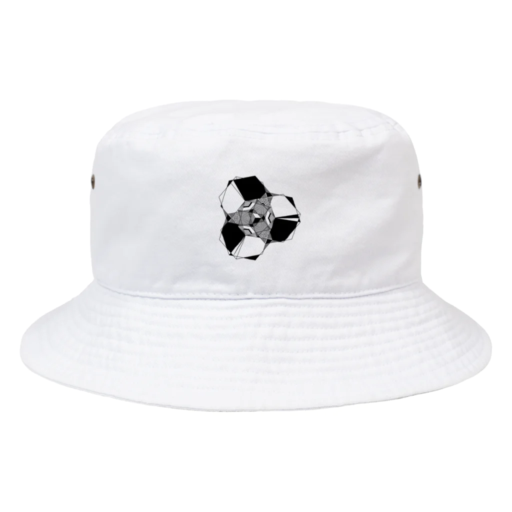 てけてけ屋【teketekeya】のシンプル幾何学模様 Bucket Hat