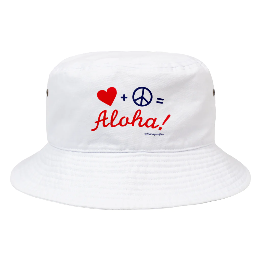 サンディーズフラスタジオのお土産ショップのラブ＋ピース=アロハ！ Bucket Hat