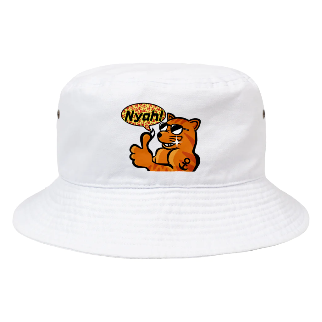 嶌星堂のネコ牧場茶トラ猫 Bucket Hat