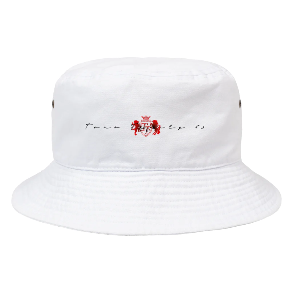 Tomo Family 63のロゴハット　ホワイト Bucket Hat