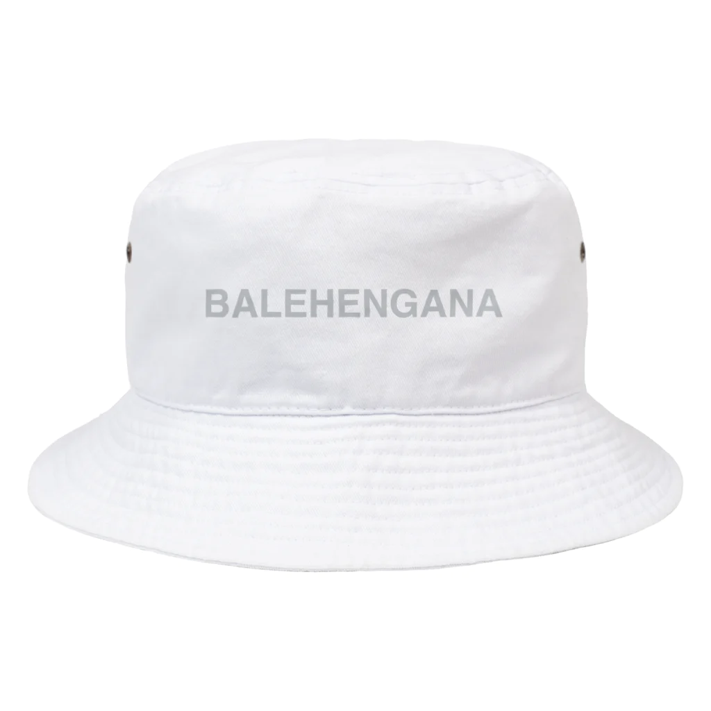 TOKYO LOGOSHOP 東京ロゴショップのBALEHENGANA -バレヘンガナ ばれへんがな シルバーグレイ銀色ロゴキャップ・ハット帽子 バケットハット