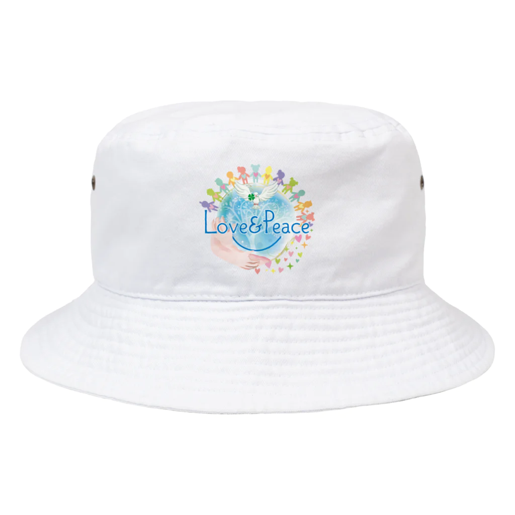 Love＆PeaceのLove＆Peaceキッズ用ロゴ Bucket Hat