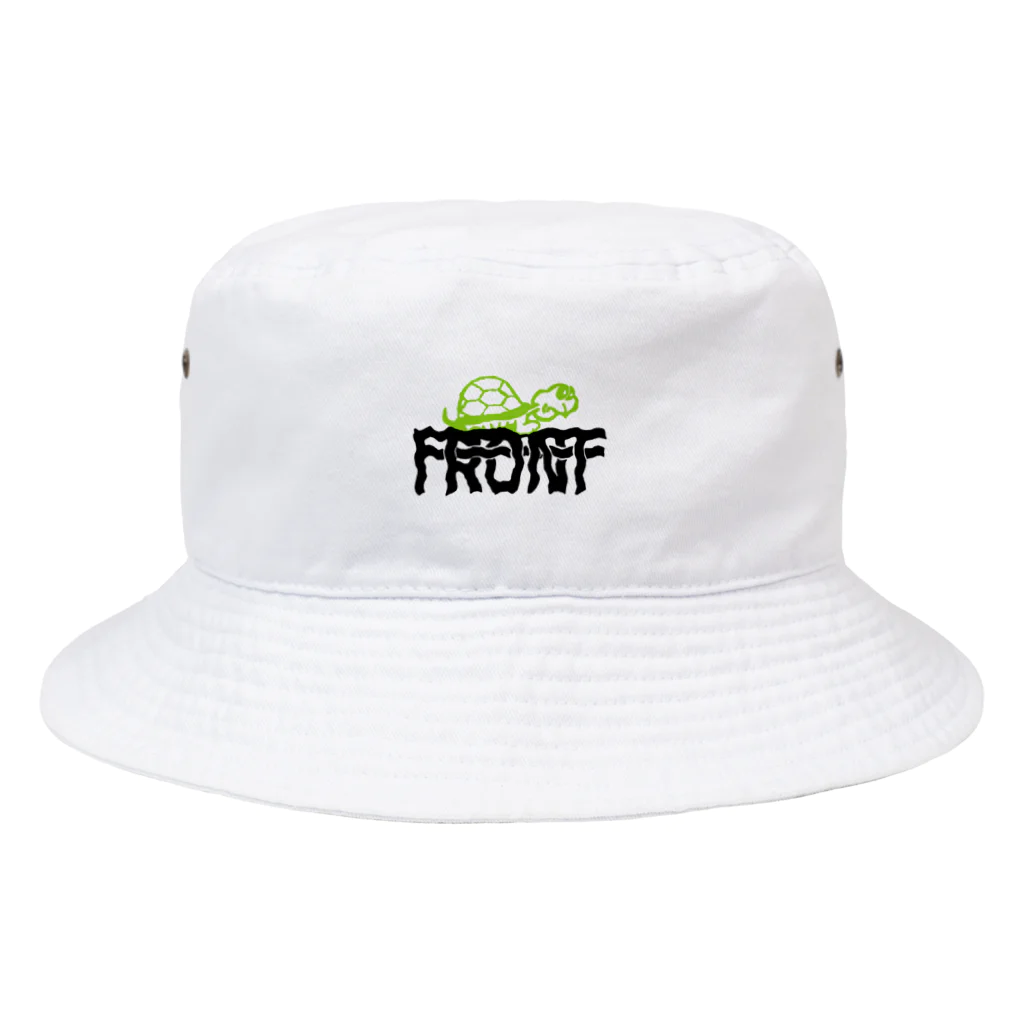 FRONT TURTLEの白バケハ Bucket Hat