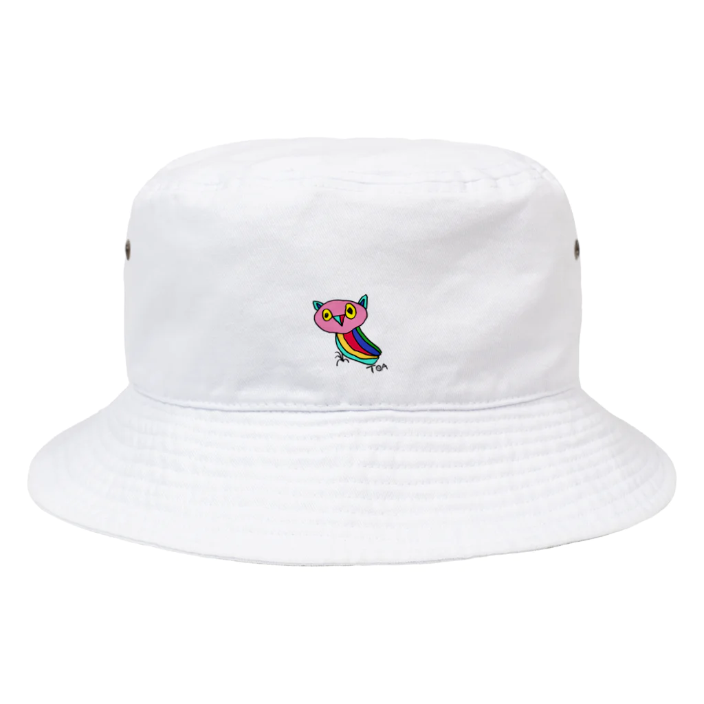 HILOMIOのカラフルみみずくちゃん Bucket Hat