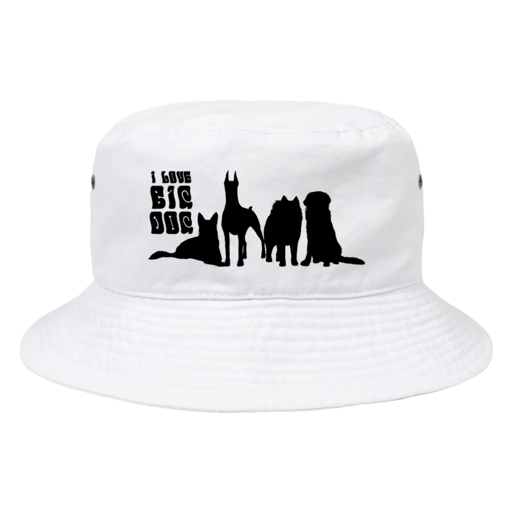 SANKAKU DESIGN STOREのI LOVE BIG DOG！ groovy/B バケットハット