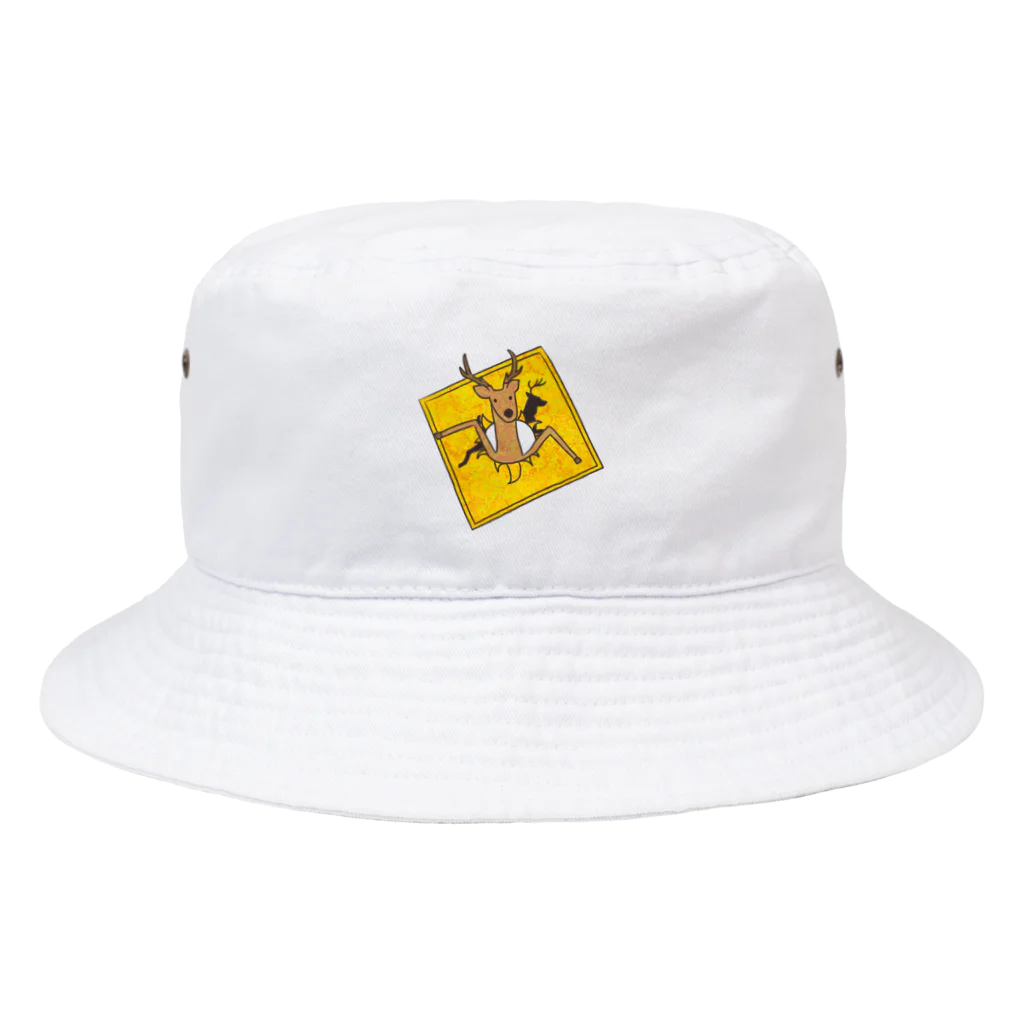 penpenlaboの動物注意シカ Bucket Hat