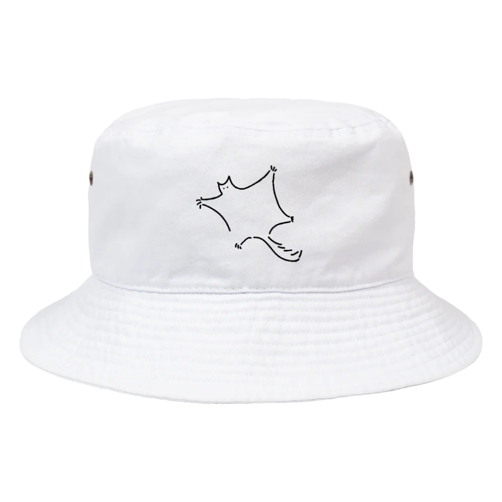 にんげん屋さんのフライング・ムササビ Bucket Hat