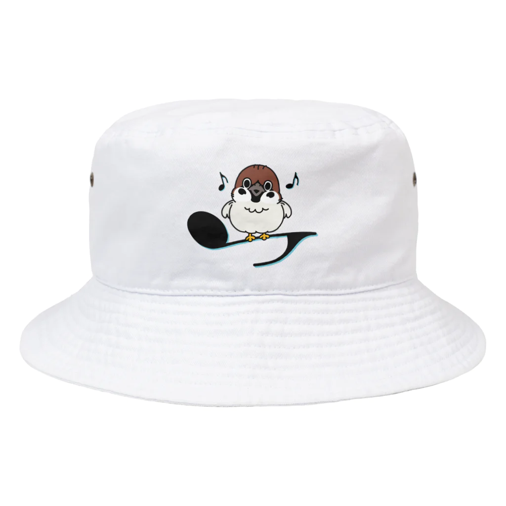 イラスト MONYAAT のスズメがちゅん A-L Bucket Hat