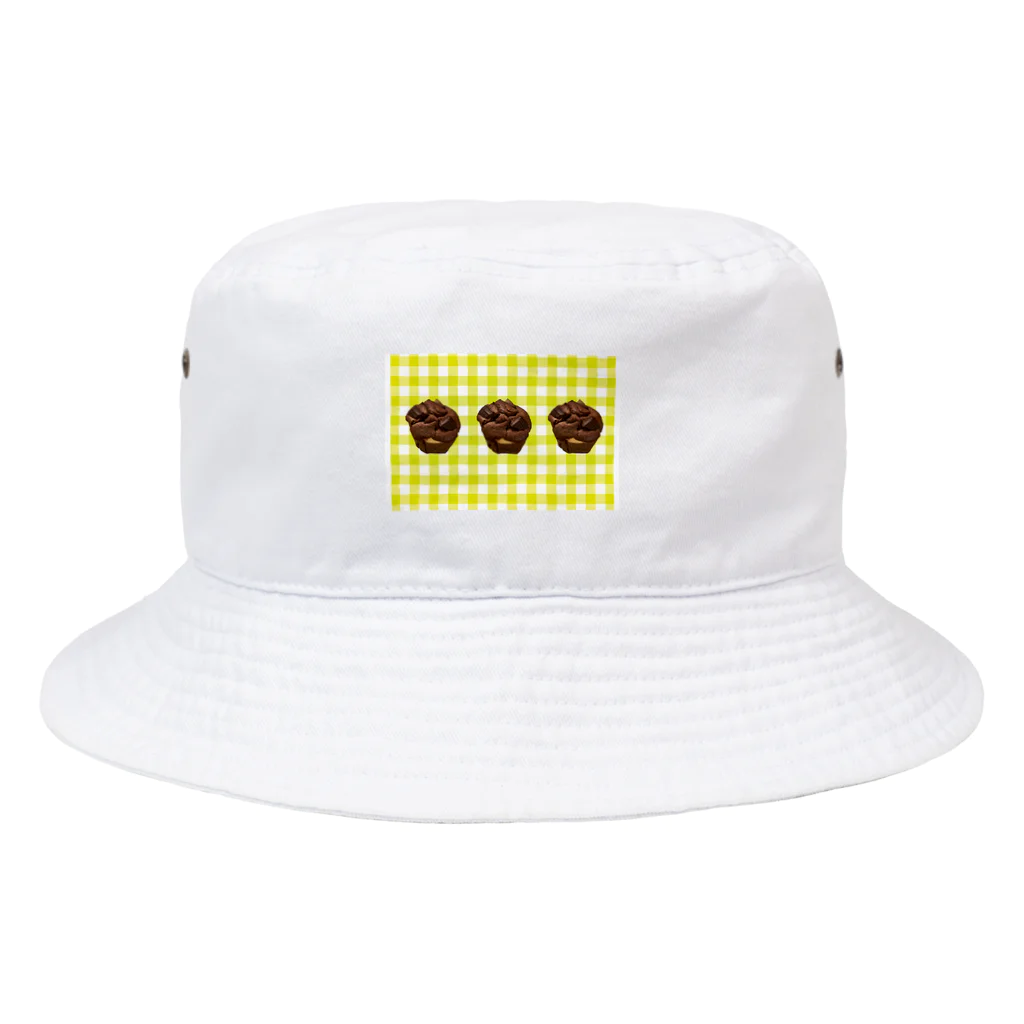 アルデンテウドンのチェックマフィン Bucket Hat