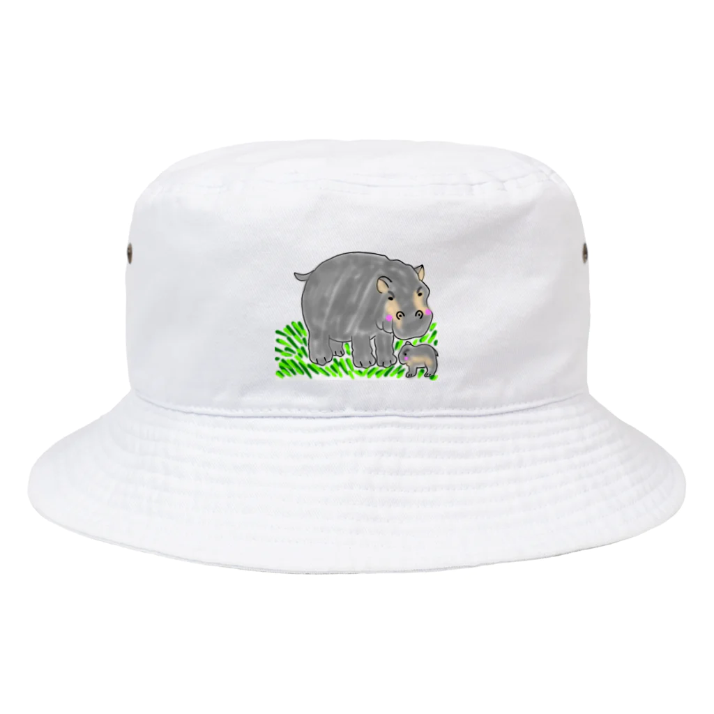 それいゆの仲良し親子シリーズ（カバさん） Bucket Hat