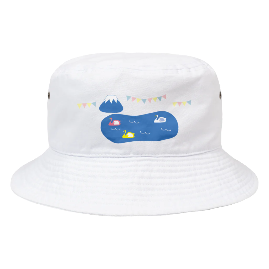 Panda factoryの富士山とスワンボート  Bucket Hat
