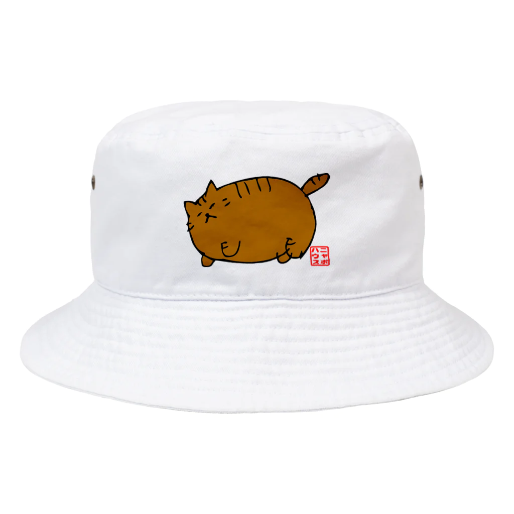 ニャポハウス（NEKO）のデブ猫ニャポポさん(ハンコ) Bucket Hat