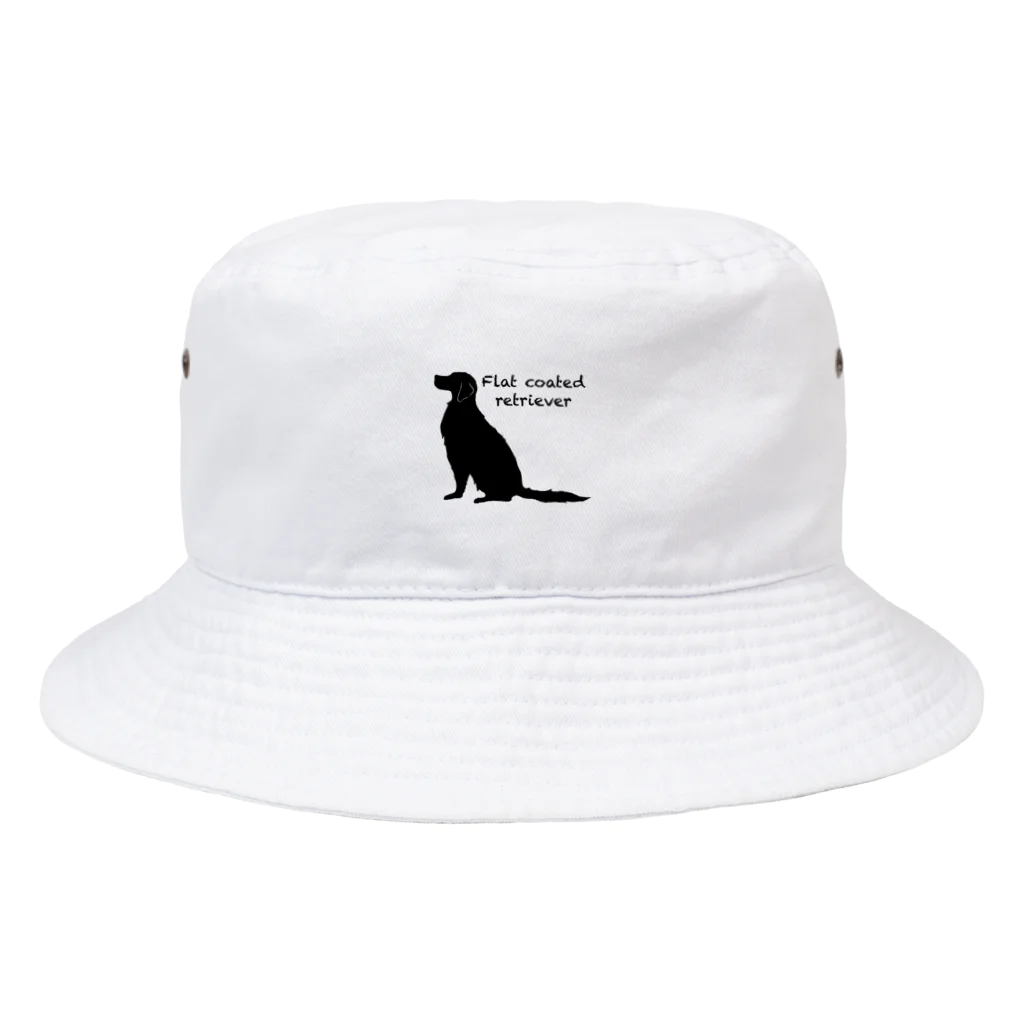 うちのあかりん家のmy dog Flat coated retriever Bucket Hat