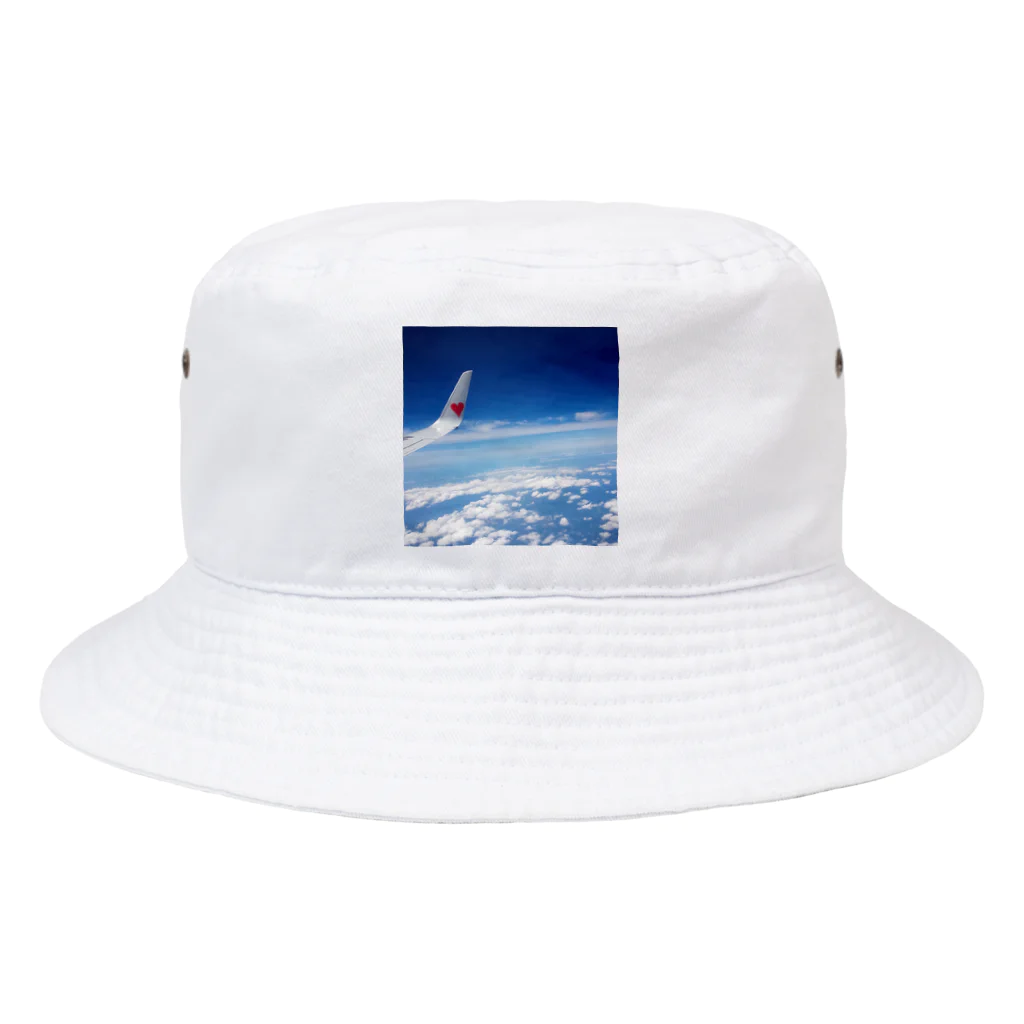 CrystalRoseの飛行機と雲の上 Bucket Hat